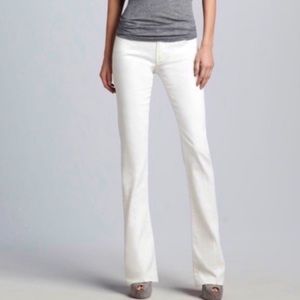 MOTHER The Runaway Flare Jeans Mirror Mirror White Jeans Size 28